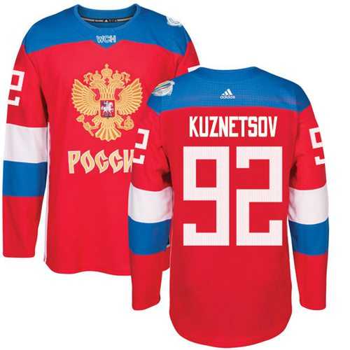 Team Russia #92 Evgeny Kuznetsov Red 2016 World Cup Stitched NHL Jersey