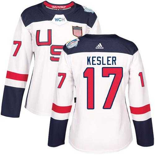 Women's Team USA #17 Ryan Kesler White 2016 World Cup Stitched NHL Jersey