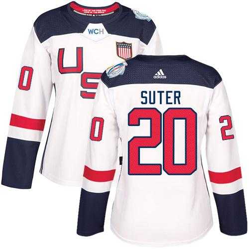 Women's Team USA #20 Ryan Suter White 2016 World Cup Stitched NHL Jersey