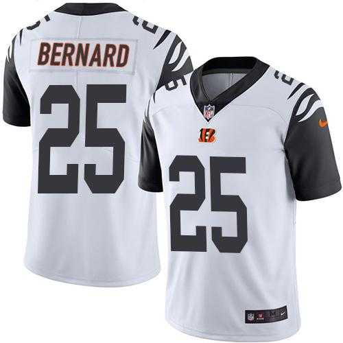 Nike Cincinnati Bengals #25 Giovani Bernard White Men's Stitched NFL Limited Rush Jersey