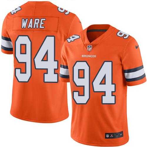 Nike Denver Broncos #94 DeMarcus Ware Orange Men's Stitched NFL Limited Rush Jersey