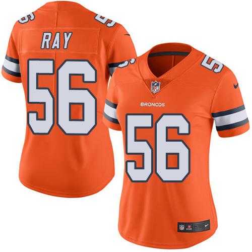 Women's Nike Denver Broncos #56 Shane Ray Orange Stitched NFL Limited Rush Jersey