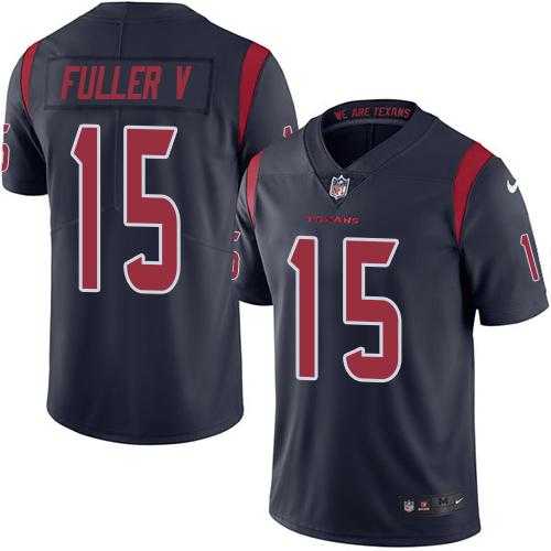 Nike Houston Texans #15 Will Fuller V Navy Blue Men's Stitched NFL Limited Rush Jersey