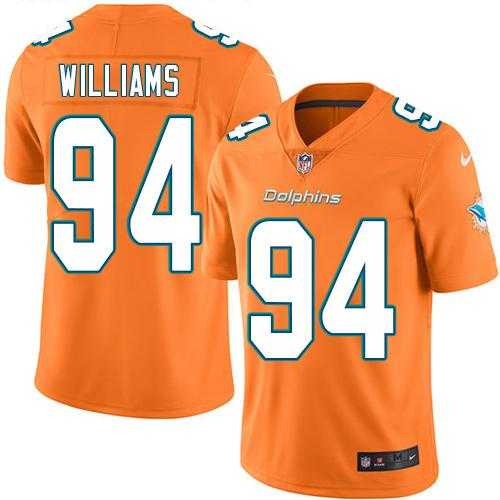 Nike Miami Dolphins #94 Mario Williams Orange Men's Stitched NFL Limited Rush Jersey