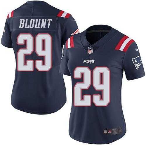Women's Nike New England Patriots #29 LeGarrette Blount Navy Blue Stitched NFL Limited Rush Jersey