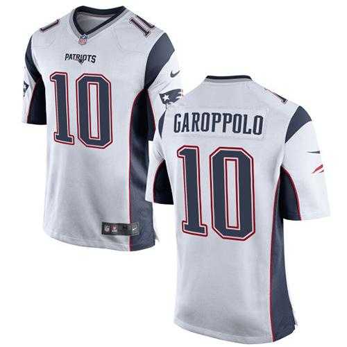 Youth Nike New England Patriots #10 Jimmy Garoppolo White Stitched NFL New Elite Jersey