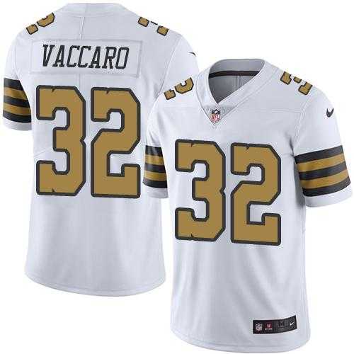 Nike New Orleans Saints #32 Kenny Vaccaro White Men's Stitched NFL Limited Rush Jersey