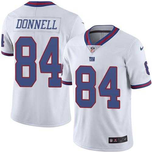 Nike New York Giants #84 Larry Donnell White Men's Stitched NFL Limited Rush Jersey