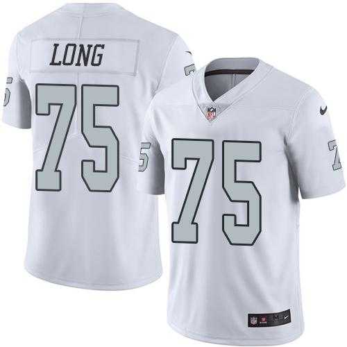 Nike Oakland Raiders #75 Howie Long White Men's Stitched NFL Limited Rush Jersey