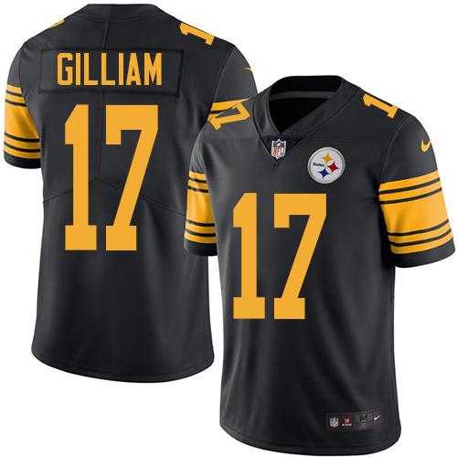 Nike Pittsburgh Steelers #17 Joe Gilliam Black Men's Stitched NFL Limited Rush Jersey