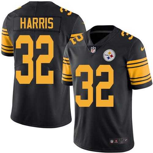 Nike Pittsburgh Steelers #32 Franco Harris Black Men's Stitched NFL Limited Rush Jersey