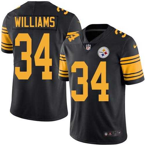 Nike Pittsburgh Steelers #34 DeAngelo Williams Black Men's Stitched NFL Limited Rush Jersey