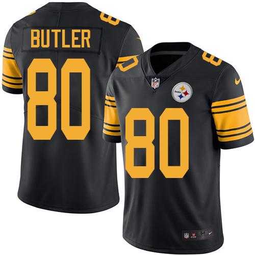 Nike Pittsburgh Steelers #80 Jack Butler Black Men's Stitched NFL Limited Rush Jersey