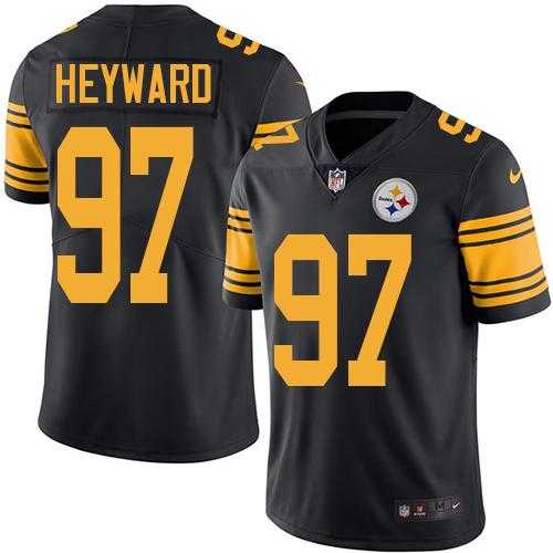 Nike Pittsburgh Steelers #97 Cameron Heyward Black Men's Stitched NFL Limited Rush Jersey