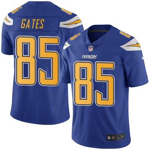 Nike San Diego Chargers #85 Antonio Gates Electric Blue Men's Stitched NFL Limited Rush Jersey