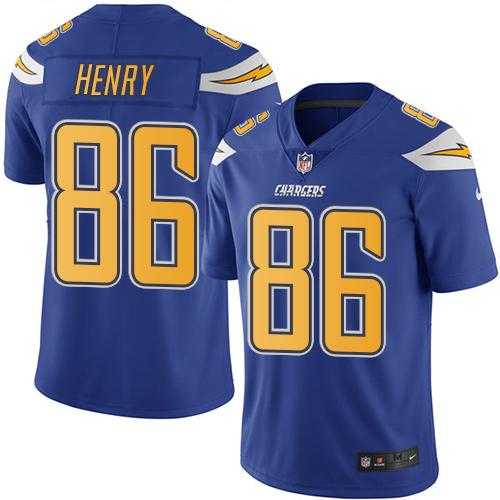Nike San Diego Chargers #86 Hunter Henry Electric Blue Men's Stitched NFL Limited Rush Jersey