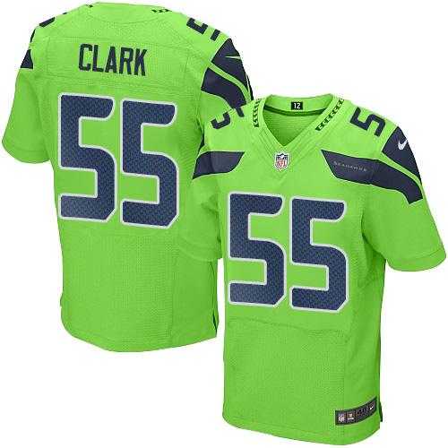 Nike Seattle Seahawks #55 Frank Clark Green Men's Stitched NFL Elite Rush Jersey
