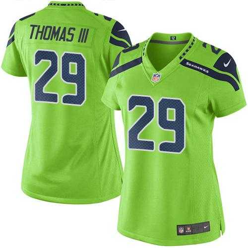 Women's Nike Seattle Seahawks #29 Earl Thomas III Green Stitched NFL Limited Rush Jersey