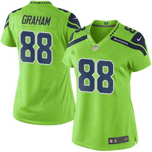 Women's Nike Seattle Seahawks #88 Jimmy Graham Green Stitched NFL Limited Rush Jersey