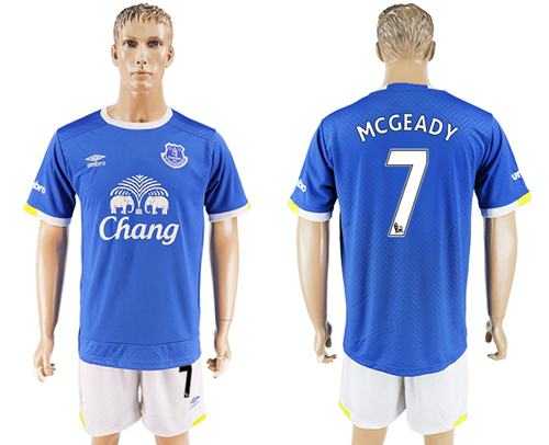 Everton #7 Mcgeady Home Soccer Club Jersey