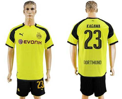 Dortmund #23 Kagawa European Away Soccer Club Jersey