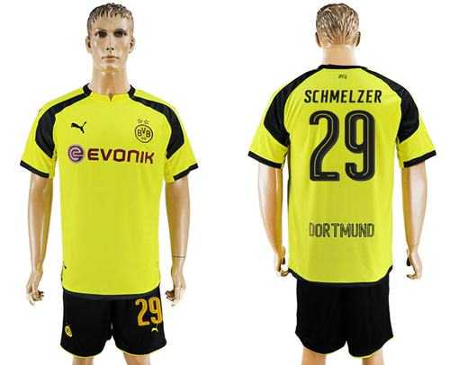 Dortmund #29 Schmelzer European Away Soccer Club Jersey