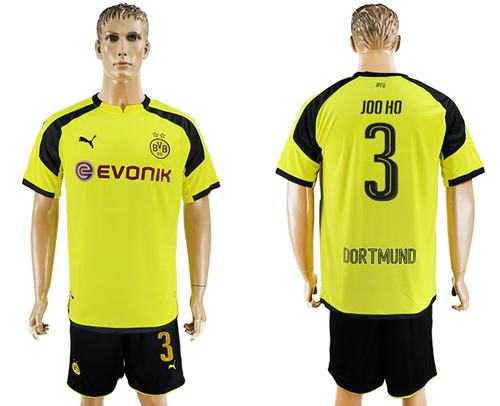 Dortmund #3 Joo Ho European Away Soccer Club Jersey