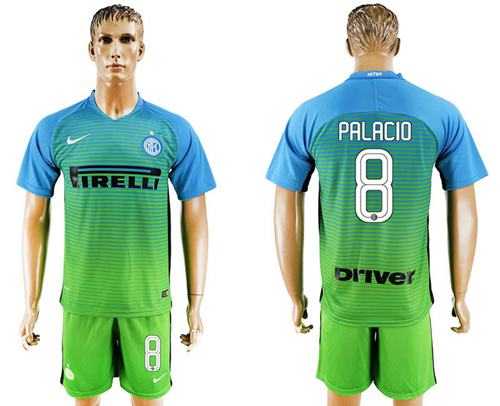 Inter Milan #8 Palacio Sec Away Soccer Club Jersey