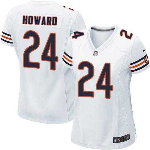 Women's Nike Chicago Bears #24 Jordan Howard White Stitched NFL Elite Jersey
