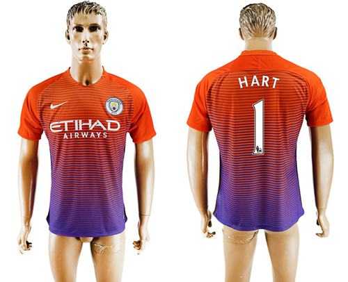 Manchester City #1 Hart Sec Away Soccer Club Jersey