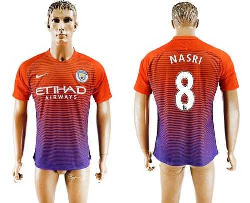 Manchester City #8 Nasri Sec Away Soccer Club Jersey