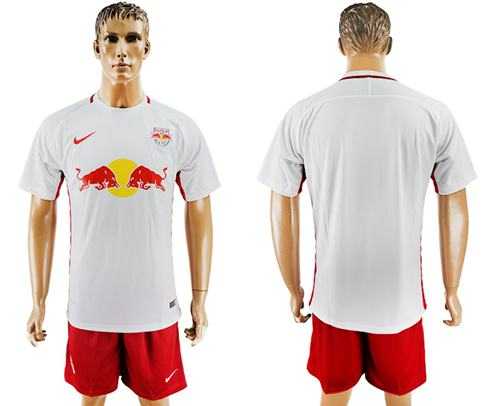 Red Bull Blank White Home Soccer Club Jersey