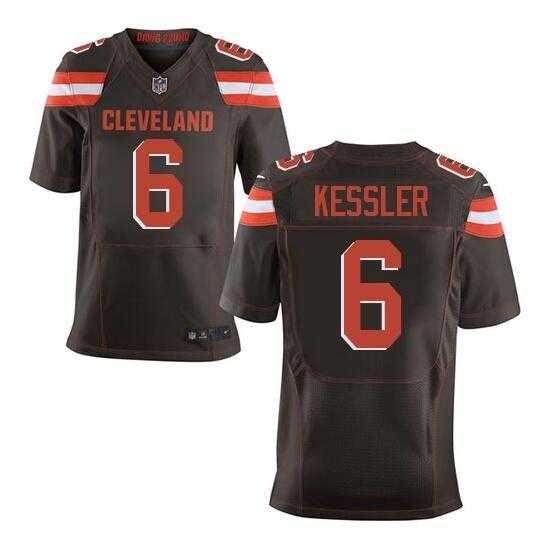 Men's Nike Cleveland Browns #6 Cody Kessler Brown Stitched Elite Jersey