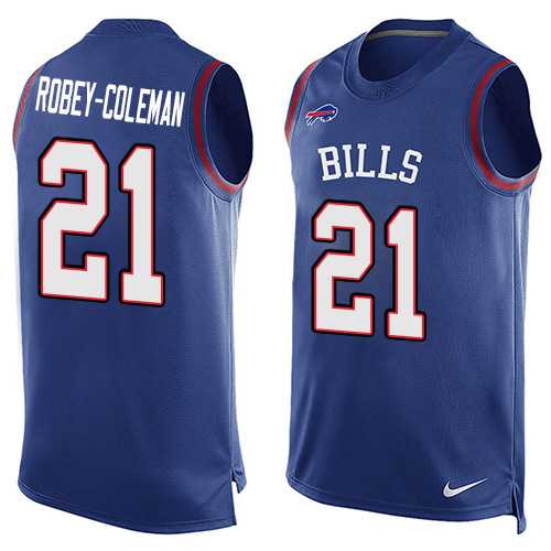 Nike Buffalo Bills #21 Nickell Robey-Coleman Royal Blue Team Color Men's Stitched NFL Limited Tank Top Jersey