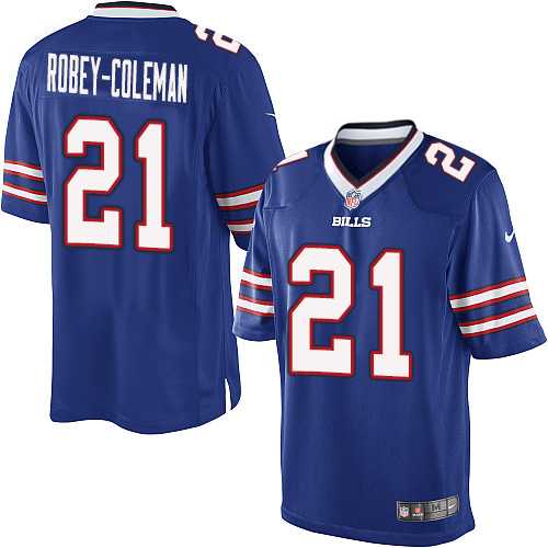 Youth Nike Buffalo Bills #21 Nickell Robey-Coleman Royal Blue Team Color NFL Elite Jersey