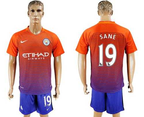 Manchester City #19 Sane Sec Away Soccer Club Jersey