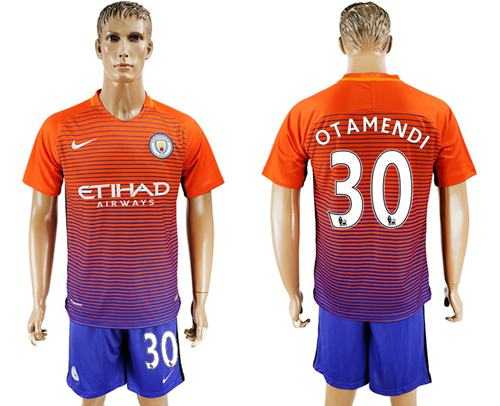 Manchester City #30 Otamendi Sec Away Soccer Club Jersey
