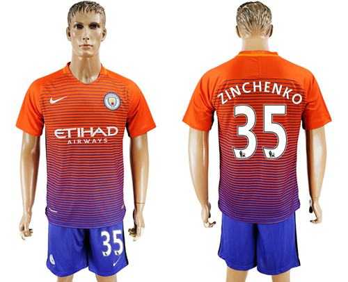 Manchester City #35 Zinchenko Sec Away Soccer Club Jersey
