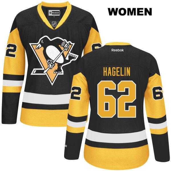 Women's Pittsburgh Penguins #62 Carl Hagelin Reebok Black Premier Jersey