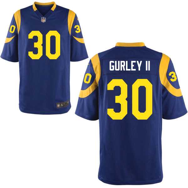 Nike St Louis Rams #30 Todd Gurley II Dark Blue Alternate Men's Stitched NFL Elite Rush Jersey