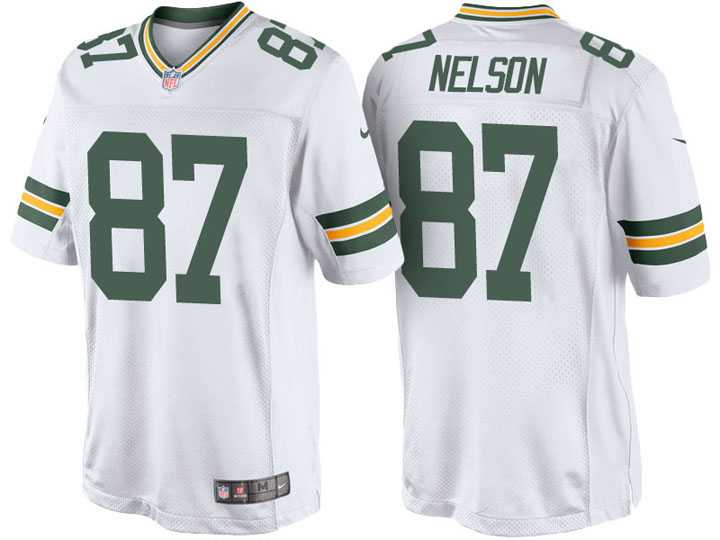 Men's Green Bay Packers #87 Jordy Nelson Nike White Color Rush Limited Jersey