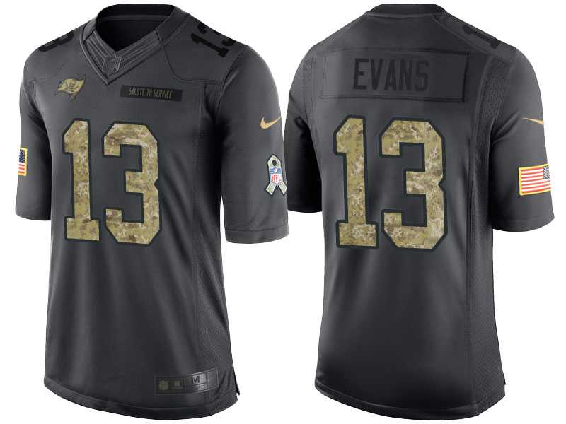 Nike Tampa Bay Buccaneers #13 Mike Evans Men's Stitched Anthracite NFL Salute to Service Limited Jerseys