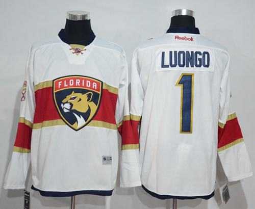Florida Panthers #1 Roberto Luongo White Road Stitched NHL Jersey