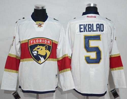 Florida Panthers #5 Aaron Ekblad White Road Stitched NHL Jersey