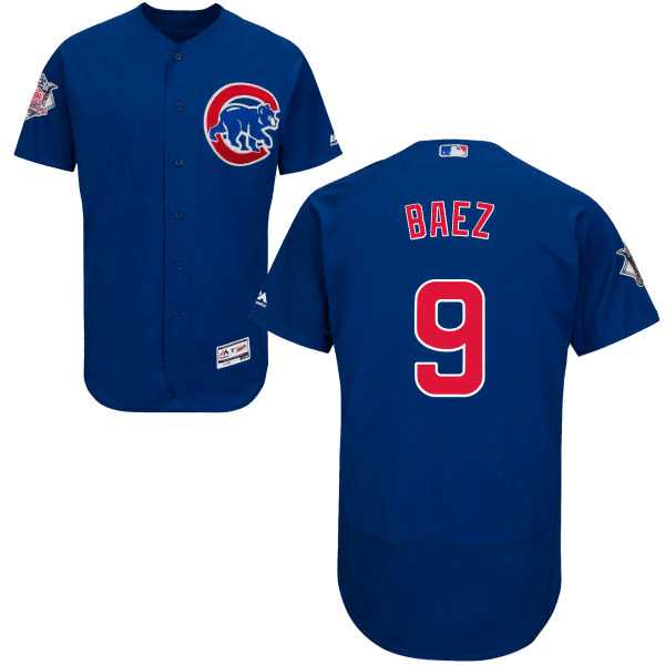 Chicago Cubs #9 Javier Baez Blue Flexbase Authentic Collection Stitched MLB Jersey