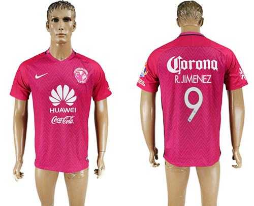 America #9 R.Jimenez Pink Soccer Club Jersey