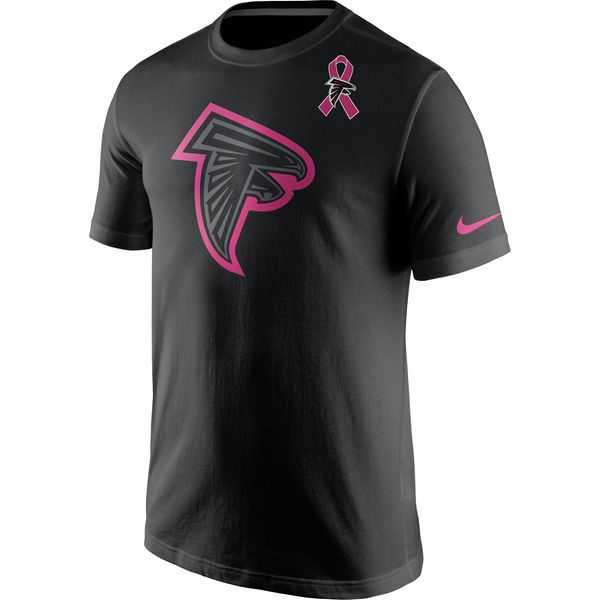 Atlanta Falcons Nike Breast Cancer Awareness Team Travel Performance T-Shirt Black