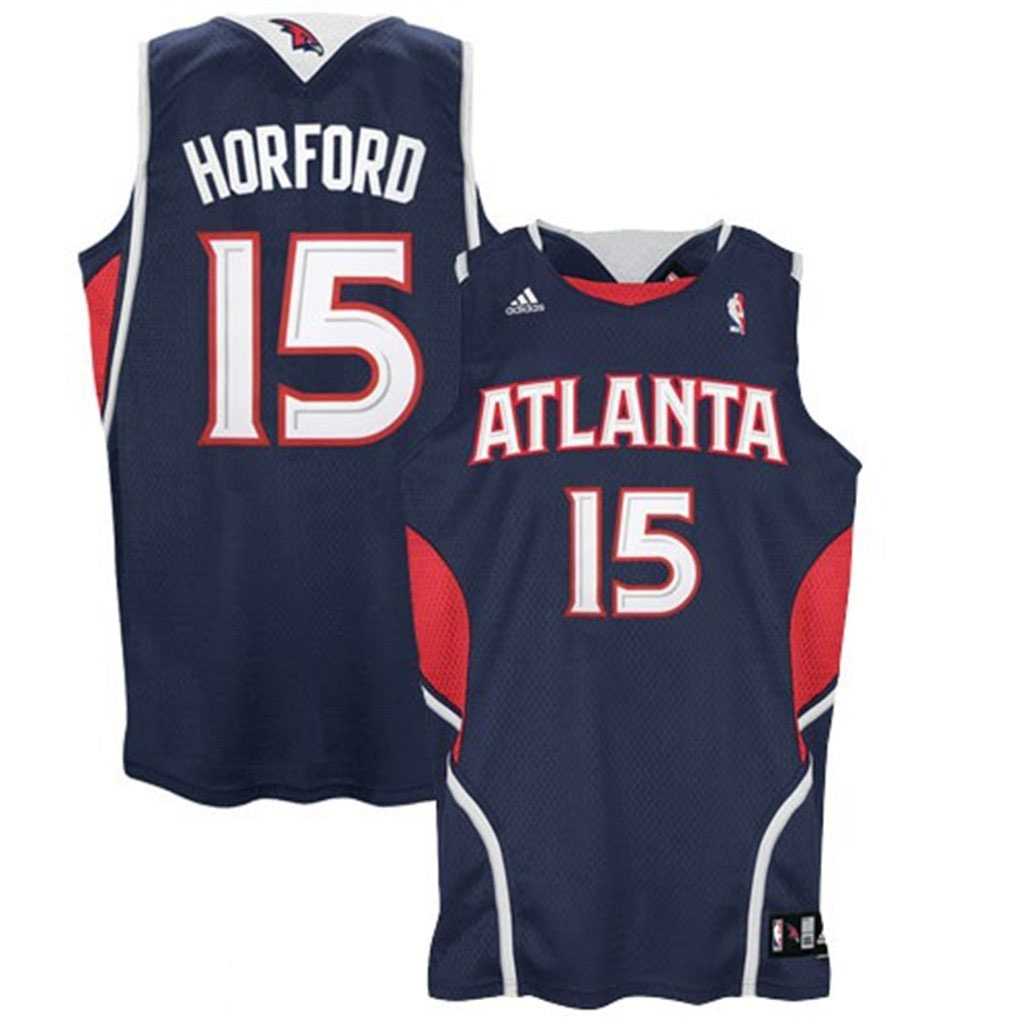 Atlanta Hawks #15 Al Horford Road Navy Blue Swingman Jersey