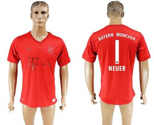 Bayern Munchen #1 Neuer Marine Environmental Protection Home Soccer Club Jersey