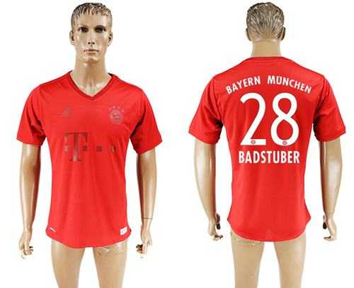 Bayern Munchen #28 Badstuber Marine Environmental Protection Home Soccer Club Jersey